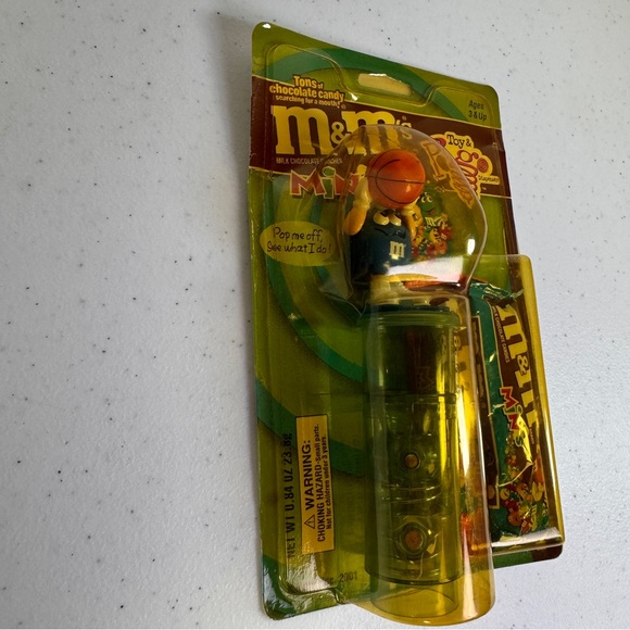 Vintage 2001 M&M's Minis Blue Basketball Toy & Pop Dispenser Extreme Sports NEW - Picture 4 of 8